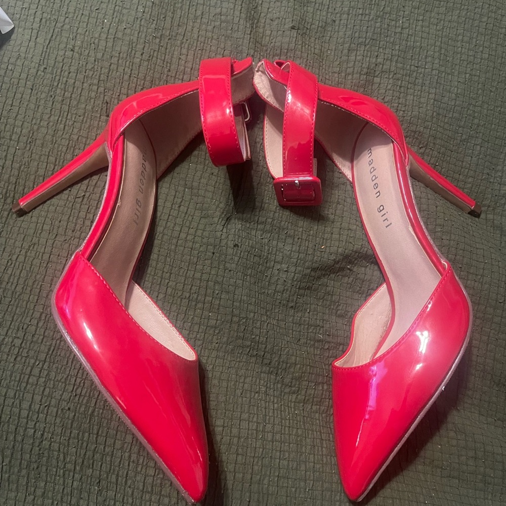 Madden Girl Vibrant Red Patent Heels